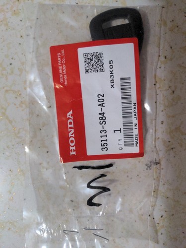Genuine OEM Honda 35113-S84-A02 Transponder Key Blank Accord