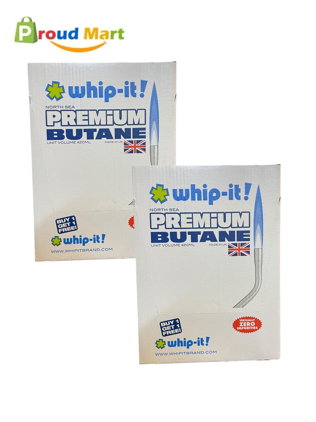 Lot of 2  Whip-it! Premium Butane  Zero Impurities 420ML 12 Can Each (24 Cans)