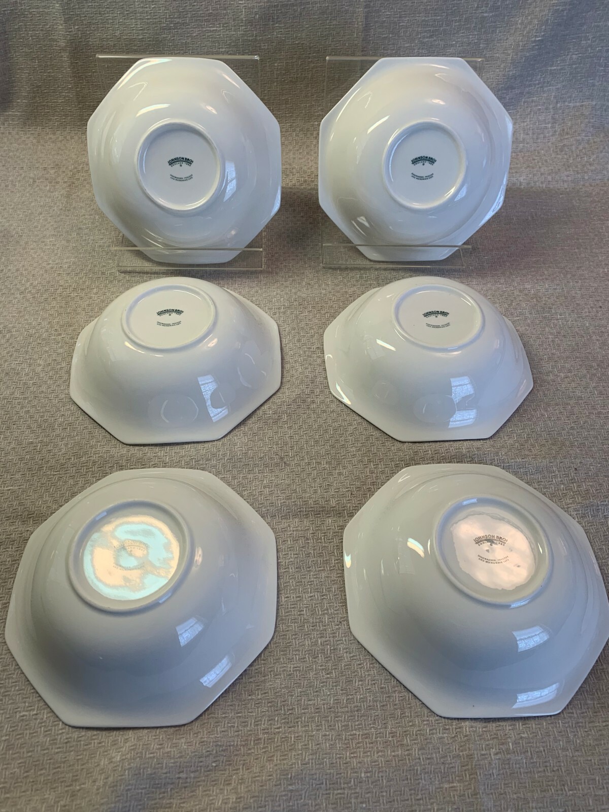 Johnson Brothers Heritage White Coupe Cereal Bowls - Set of 6