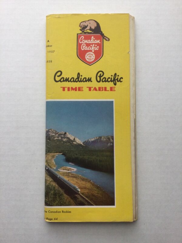 Canadian Pacific Timetable System October 27, 1957