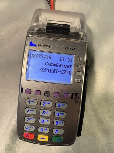 Verifone vx520 credit card w/ chip reader ~ includes power adapter