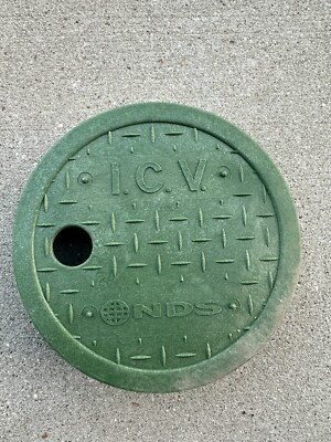 6 In. Round Valve Box Cover, Green ICV, NDS