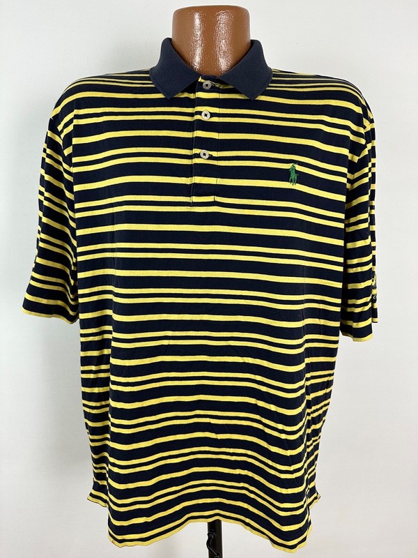 Vintage 90s Ralph Lauren Polo Golf Shirt Men L Striped
