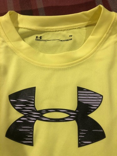 New Boys Under Armour 4T Bright Yellow Shirt
