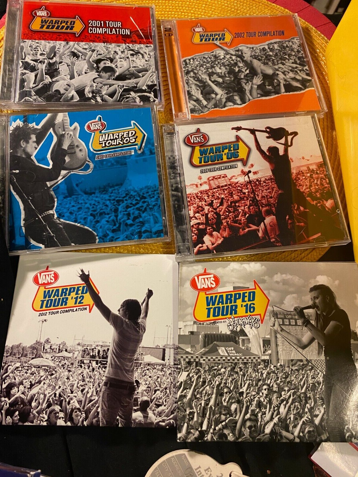 Vans Warped Tour 2001, 2002, 2005, 2006, 2012, 2016 CD's (Box) | eBay