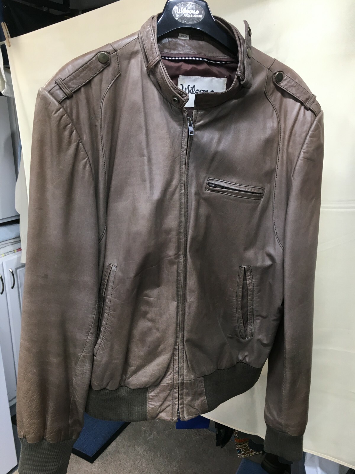 Wilson Brown Leather Jacket Size 44 W/Zip Out Lining | eBay