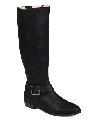 

JOURNEE COLLECTION Женские черные сапоги для верховой езды Winona Almond с широкой икрой, Черный, WINONA-BOOT-WC