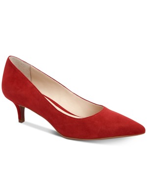 

ALFANI Женские красные кожаные туфли-лодочки без шнуровки на каблуке-рюмочке с острым носком Marshaa 7,5 м, Красный, 10003230900