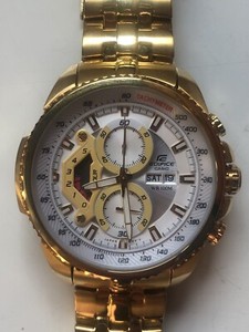 edifice casio watch gold