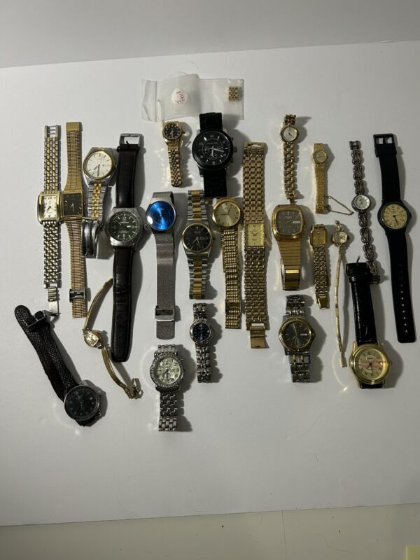 LOT of 23 Watches - Watch Lot Mens And Womens Watches For Parts or Repair