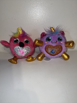 Zuru Rainbocorns Stuffed Animal Plush Lot of 2 Kittycorn and Purple Gold Ed T12