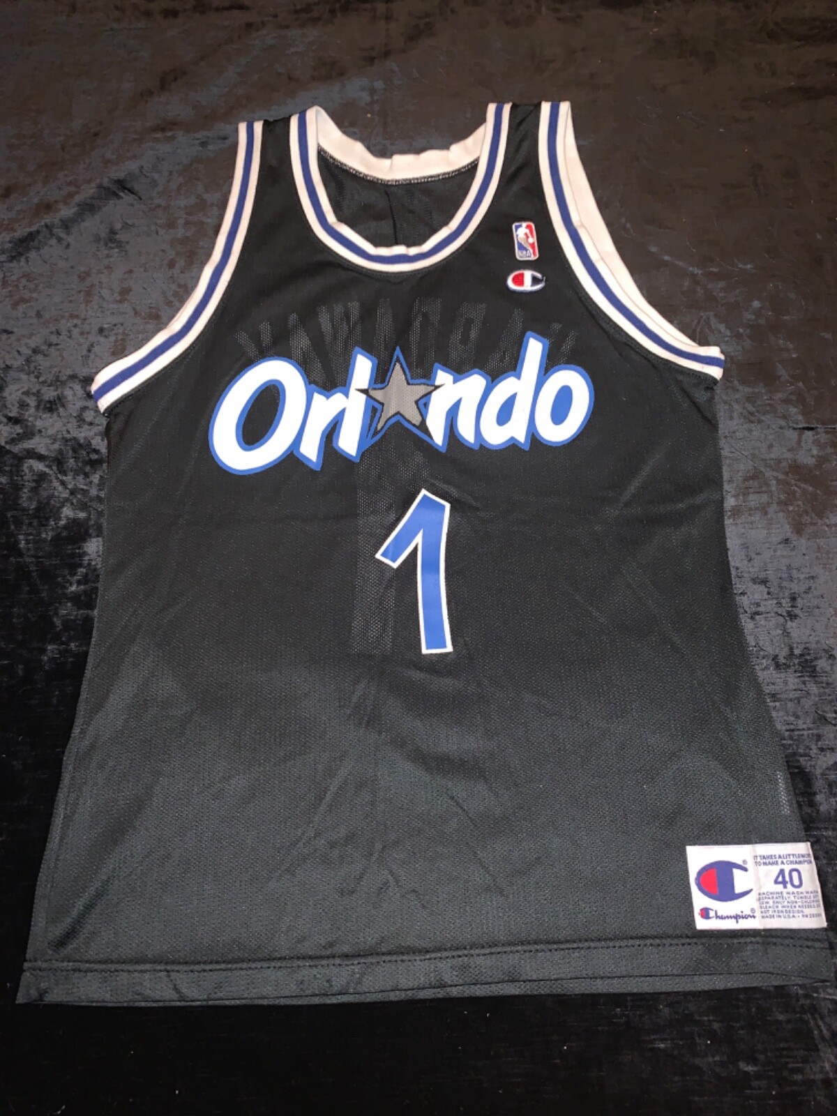 スパイク Orlando Magic 1990's Orlando Magic Jersey Mens Sz 48 Blue Penny Hardaway