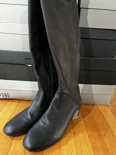 Pre-owned High Coclico Elon Black  Boots Leather Brand Size 38 $600