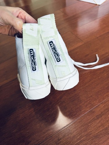 Pre-owned Off-white Final  Women High Vulcanized Logo-appliquéd Leather Sneakers Eu37 Us 7