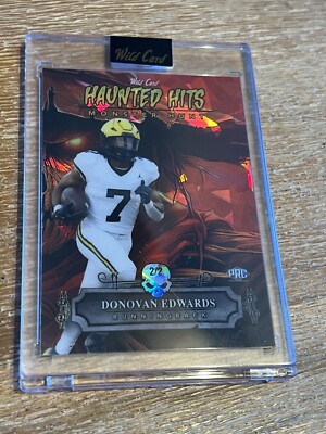 2024 Wild Card Haunted Hits Monster Hunt Donovan Edwards 2/2 PRC Cracked Ice