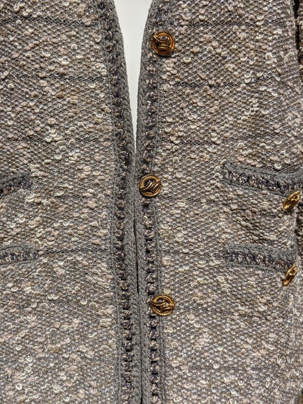 VINTAGE ADOLFO METALLIC KNIT DRESS SUIT