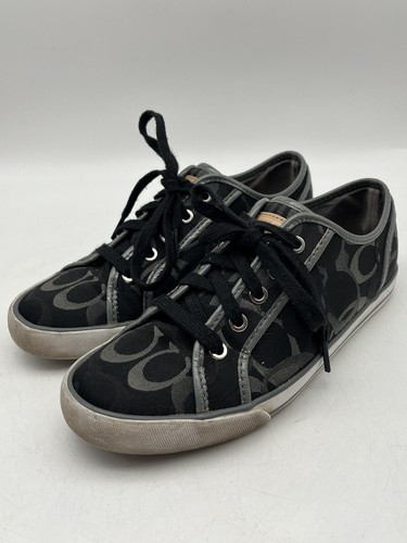 スニーカー COACH Women Sneakers CX042 BLACK Coach Shoes Women's 7.5B Casual Sneakers Black Signature