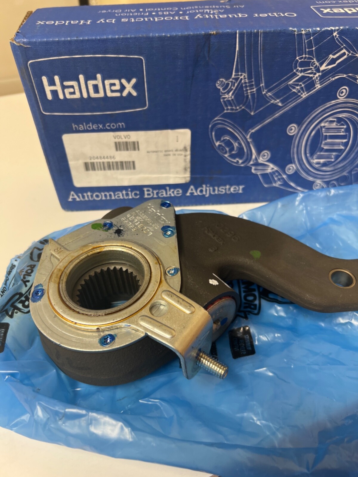 NEW GENUINE HALDEX 40010070 STEER AXLE AUTO SLACK ADJUSTER NEW GENUINE HALDEX 40010070 STEER AXLE AUTO SLACK ADJUSTER