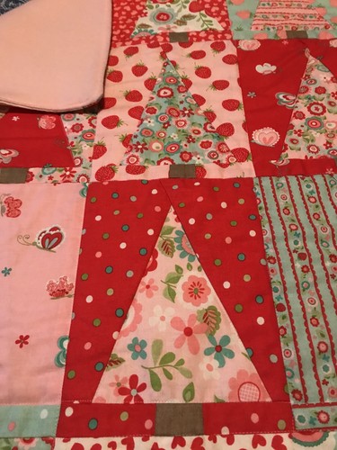 Handmade Baby Girl soft Pinks & Mint patterned Quilt ??