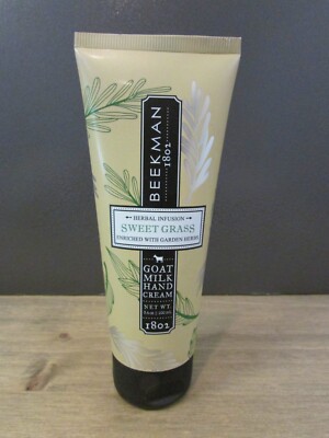 Beekman 1802 Sweet Grass Goat Milk Hand Cream 3.4 oz/100 ml NEW!