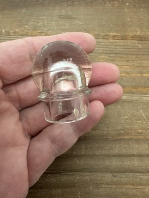 Vintage Glass Percolator Knob Round Dome with 2 Tabs OD 1, ID 1/2