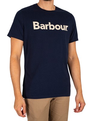 

Мужская футболка с логотипом Barbour, синяя, Синий, MTS0531NY31