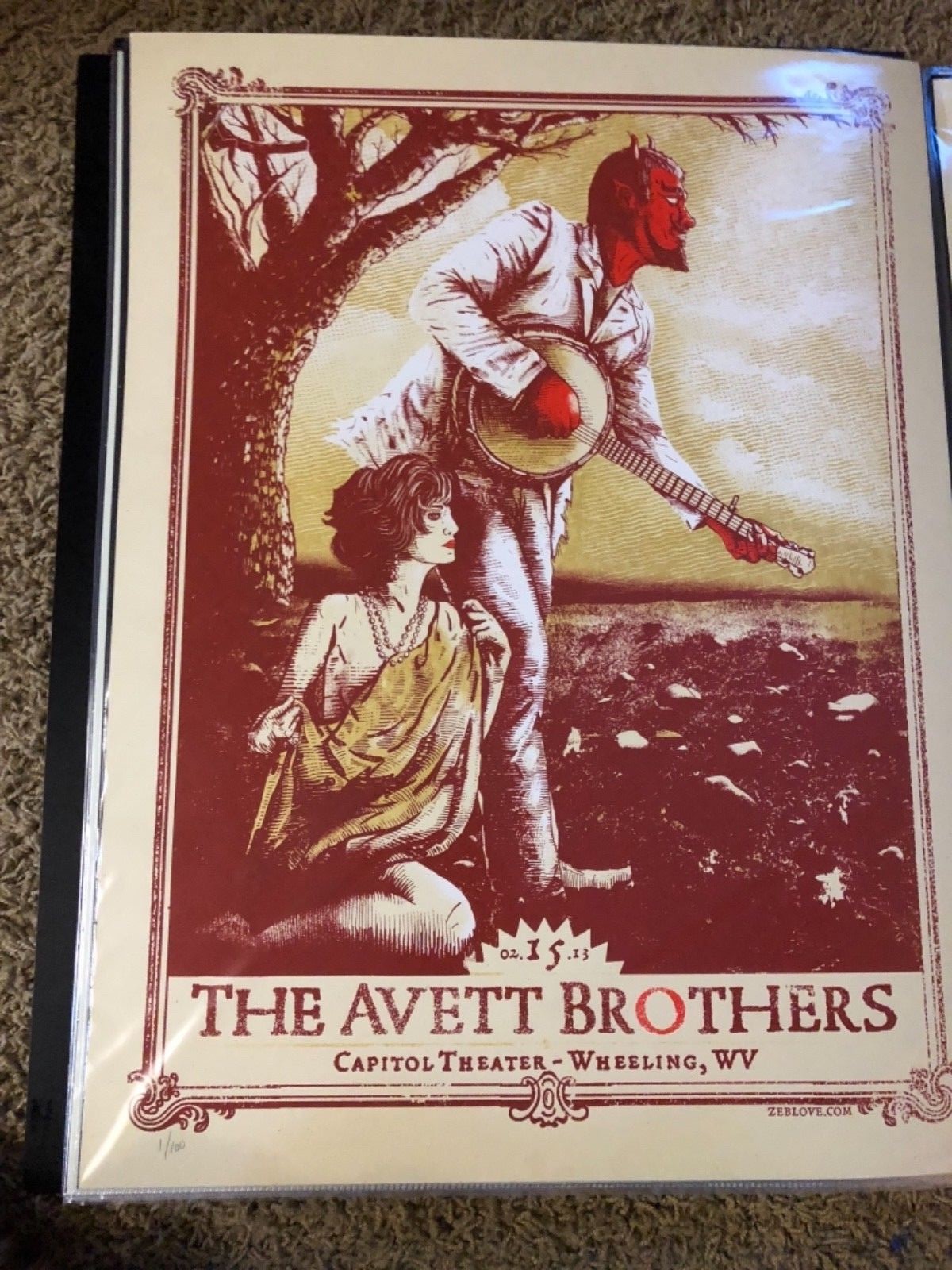 Avett brothers poster set by zeb love WV 2013