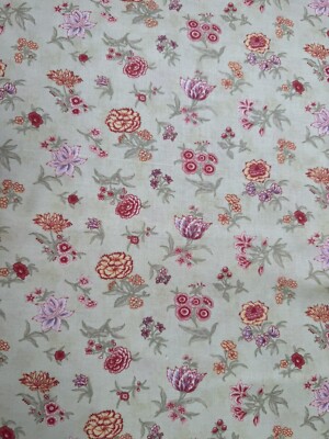 Sanctuary quilt fabric by 3 Sisters for Moda 3854-15 floral on light green