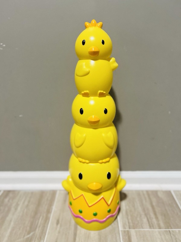 24” Easter Chics Stacking Plastic Blow Mold Decoration VIRAL DOLLAR