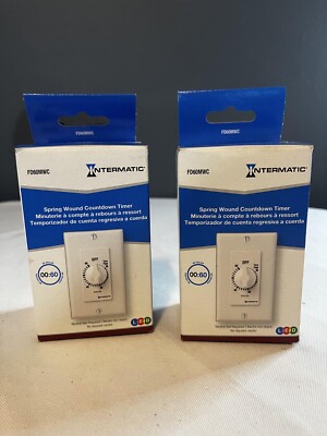 INTERMATIC Lot Of 2- AUTO SHUT OFF TIMER- FD60MWC- NEW- SINGLE POLE SINGLE THROW