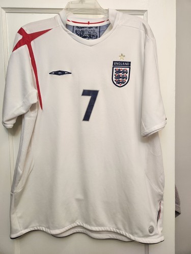 David Beckham England Umbro Jersey Mens Large Home Football David Beckham England Umbro Jersey Mens Large Home Football