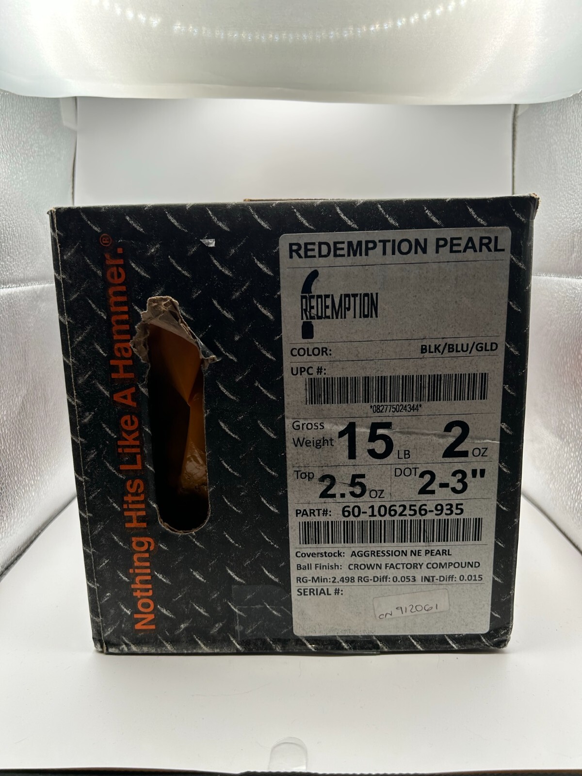 Hammer Redemption Pearl Bowling Ball 15 Lbs