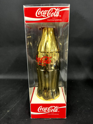 Vintage 1994 Coca-Cola & Cracker Barrel Collaboration Gold Collectible Bottle