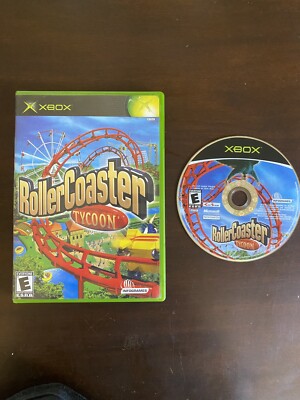 RollerCoaster Tycoon (Microsoft Xbox, 2003) NO MANUAL TESTED/WORKING CLEAN DISC