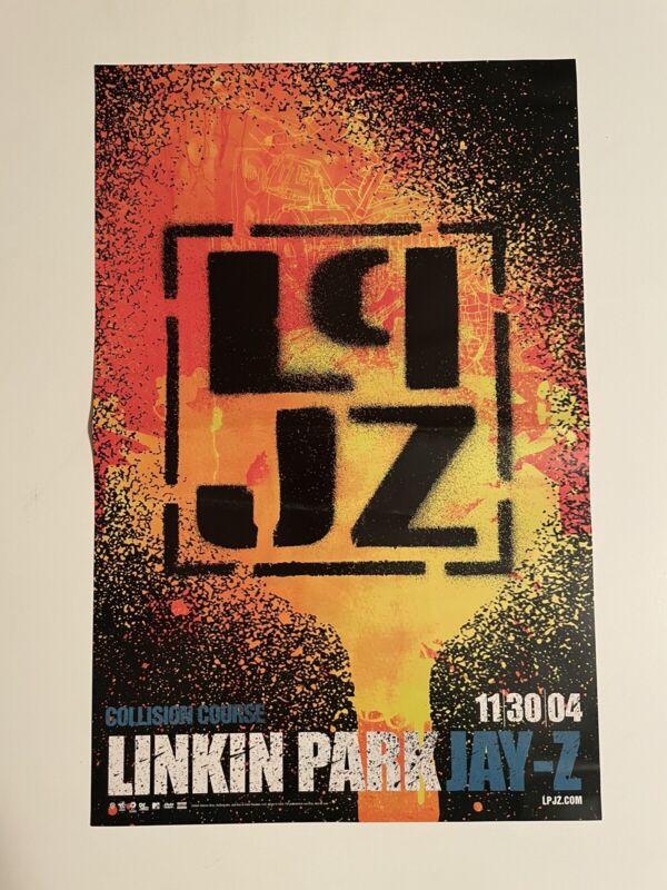 LINKIN PARK / JAY Z RARE 2 SIDED IN STORE PROMO POSTER 11 X 17 INCHES VG
