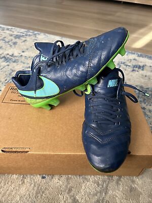 nike air tiempo rival men s sz 8 black white indoor soccer shoes 311401 012 175647147215