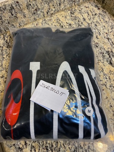 Pre-owned Vlone X Palm Angels Crop Hoodie Black/red Medium 100% Authentic Chrome Alone