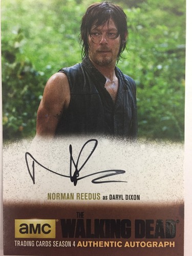 Walking Dead Season 4 PART 2 - BLACK Norman Reedus - Daryl AUTOGRAPH NR3