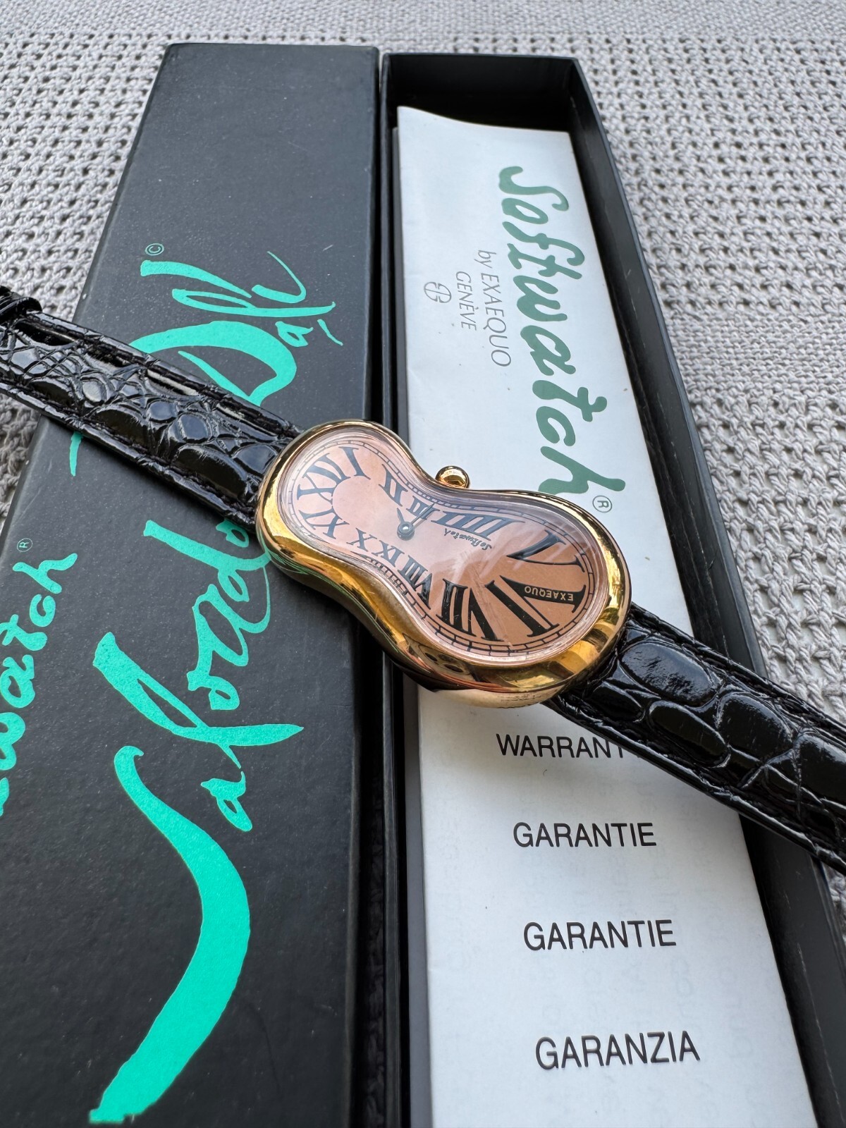 SalvadorDali Soft watch EXAEQUO 溶ける時計 Salvador Dali Softwatch by Exaequo Rare 1990s With Box