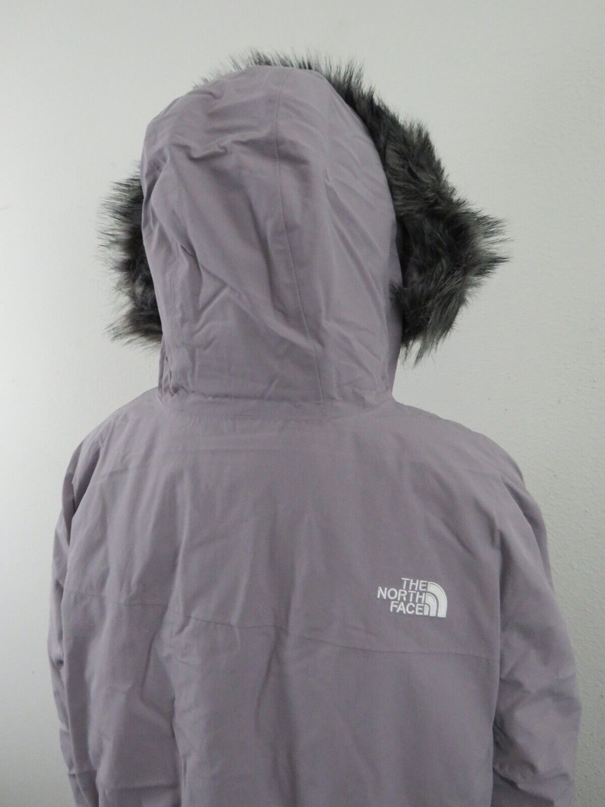 Pre-owned The North Face Womens Plus 3x  Arctic Parka Down Waterproof Winter Jacket Minimal In Minimal Grey / Tnf White Logo