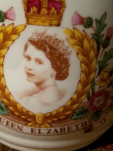 Tuscan bone china Coronation Queen Elizabeth mug 1953 dated