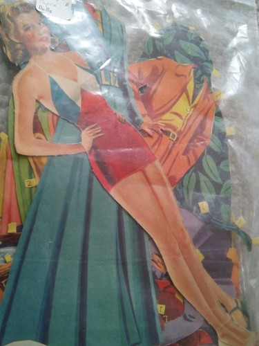 015 Vintage Lot of Paper Dolls Clothing 1940's Small & Large