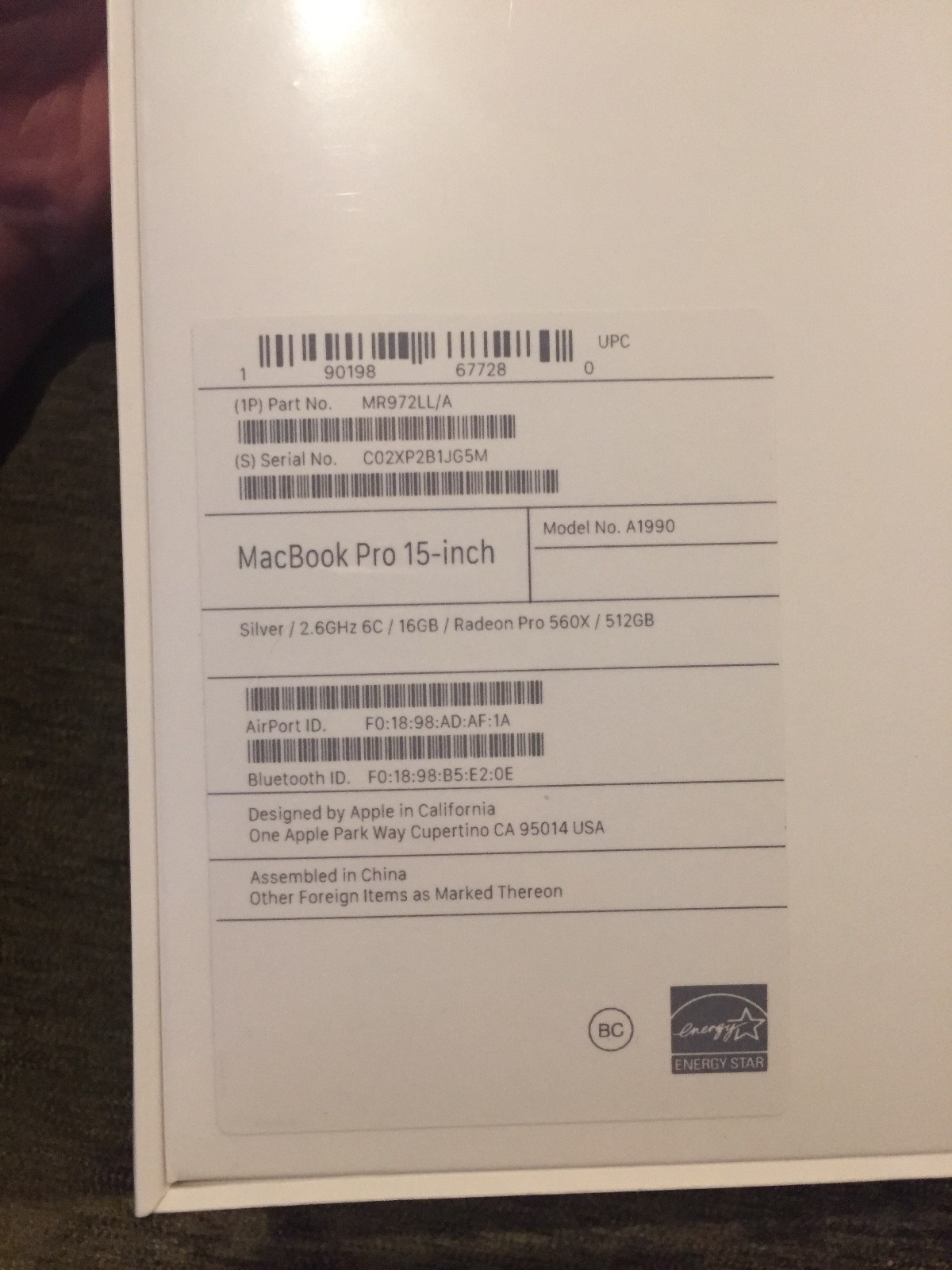 Apple MacBook Pro 15.4