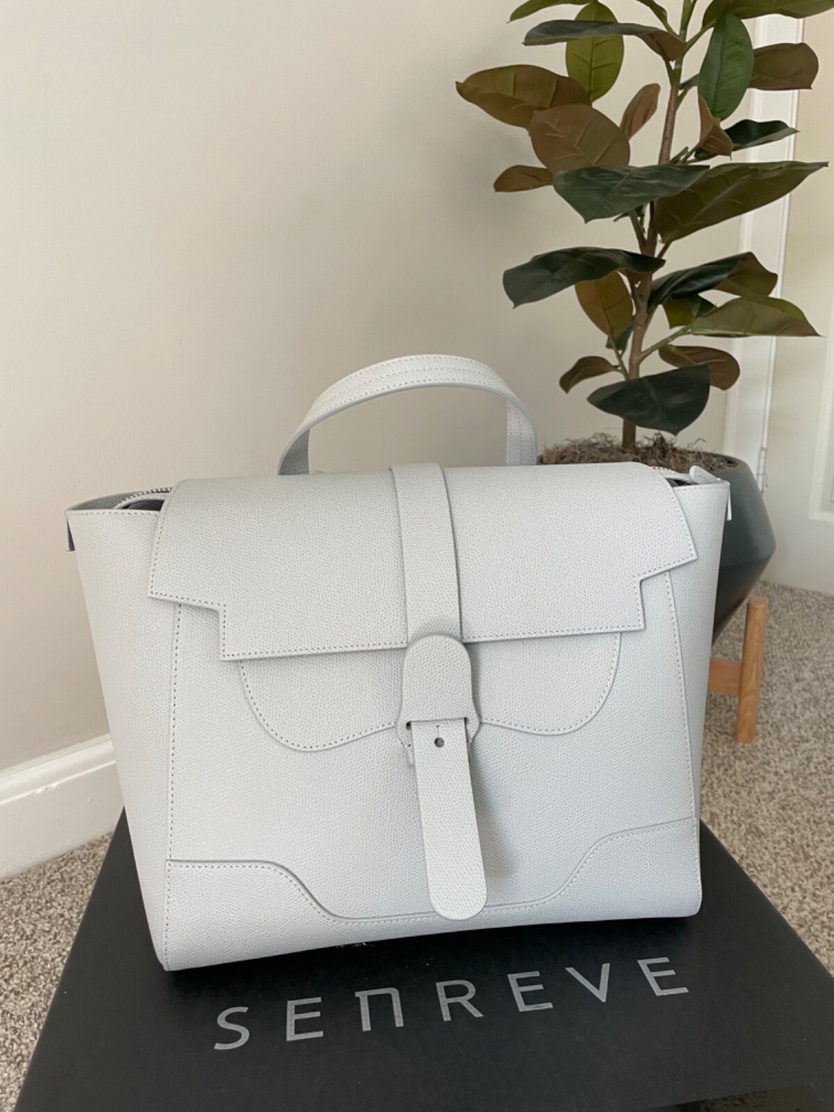 Senreve Maestra Large Bag | Pebbled Leather | Ice
