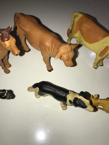 Funrise Farm Animal 1989 lot of 8 toys 5 Funrise toys Goat Horse Cows