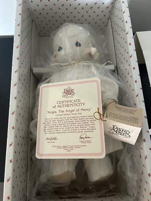 precious moments Porcelain And Cloth Doll Angel The Angel Of  Mercy