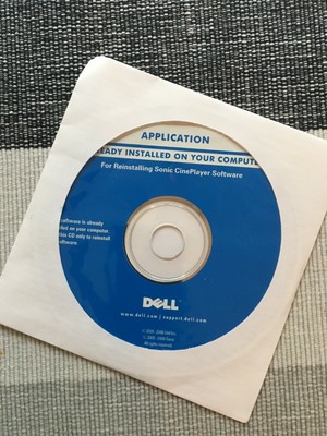Dell Application for Reinstalling Sonic CinePlayer Software 2005-2006 SEALED