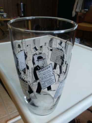 Vintage Anchor Hocking Cocktail Bar Ware Mix Glass Drink Recipes NICE!