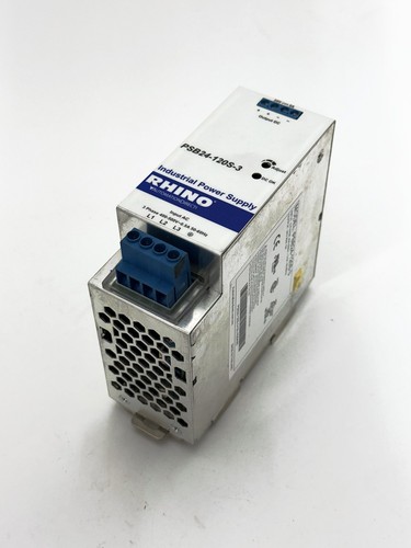 Rhino PSB24-120S-3 Industrial Power Supply 3 Phase 400-500V 24VDC 5A DIN Rail