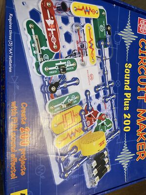 Circuit Maker Sound Plus 200 Experiments Fun w Sound Projects Open Box Never Use